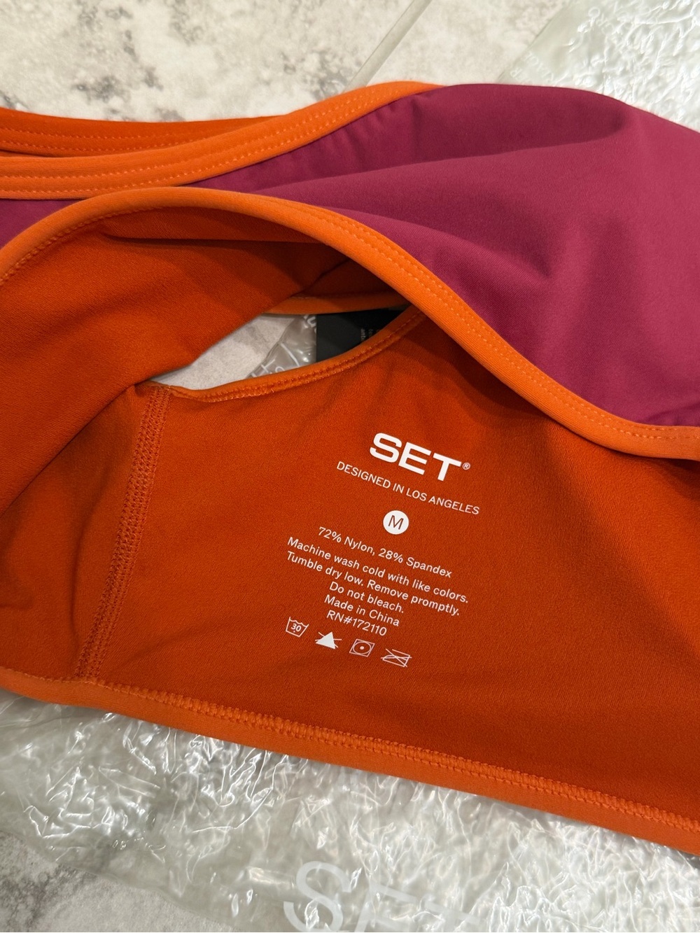 Set Active Aeraline Breathe Layer Scoop Bra Heatwave Limited Edition Medium BNWT - Picture 7 of 8